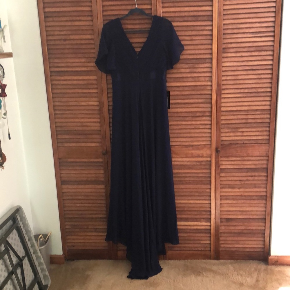 Ever Pretty navy chiffon dress